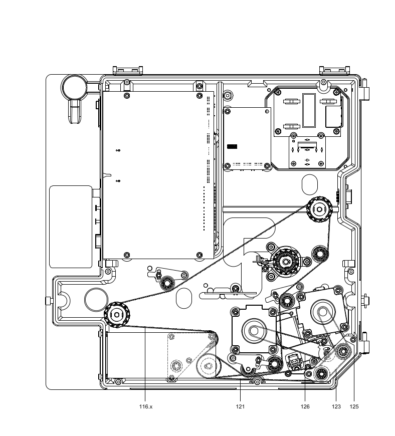 Left Hand Unit - Belt Diagram